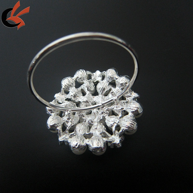fashion gold rhinestone pearl napkin ring for table decoration