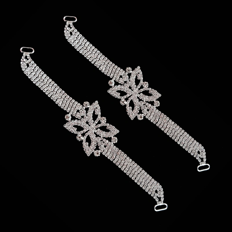 FLOWER BIKINI SWIMWEAR CRYSTAL RHINESTONE CONNECTOR STUNNING ON STAGE