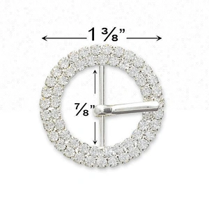 double rows round rhinestone slider buckles for belt decoration