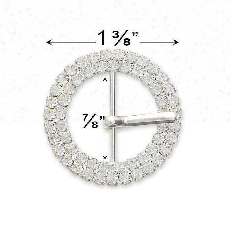double rows round rhinestone slider buckles for belt decoration