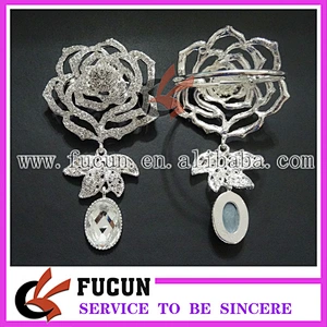 wholesale flower crystal rhinestone wedding napkin rings
