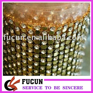 hot sale brass rhinestone mesh rhinestone mesh trimming