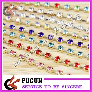 bulk sale silver claw trim rhinestone bridal trimmings chain