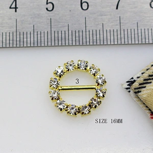 wholesale various shape gold plating crystal rhinestone buckles for wedding