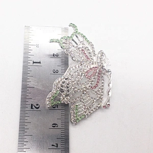 Custom Made Fashion Rhinestone Butterfly Shape Insect Brooches for Girls