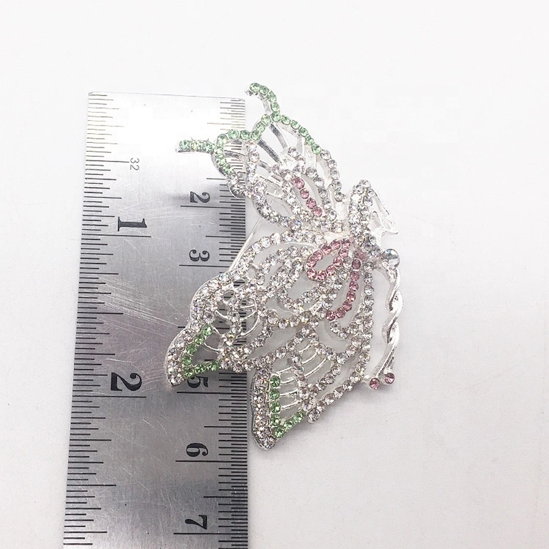 Custom Made Fashion Rhinestone Butterfly Shape Insect Brooches for Girls