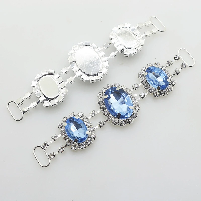 sparkle Charm Metal Chain Crystal gem bikini connectors Buckles