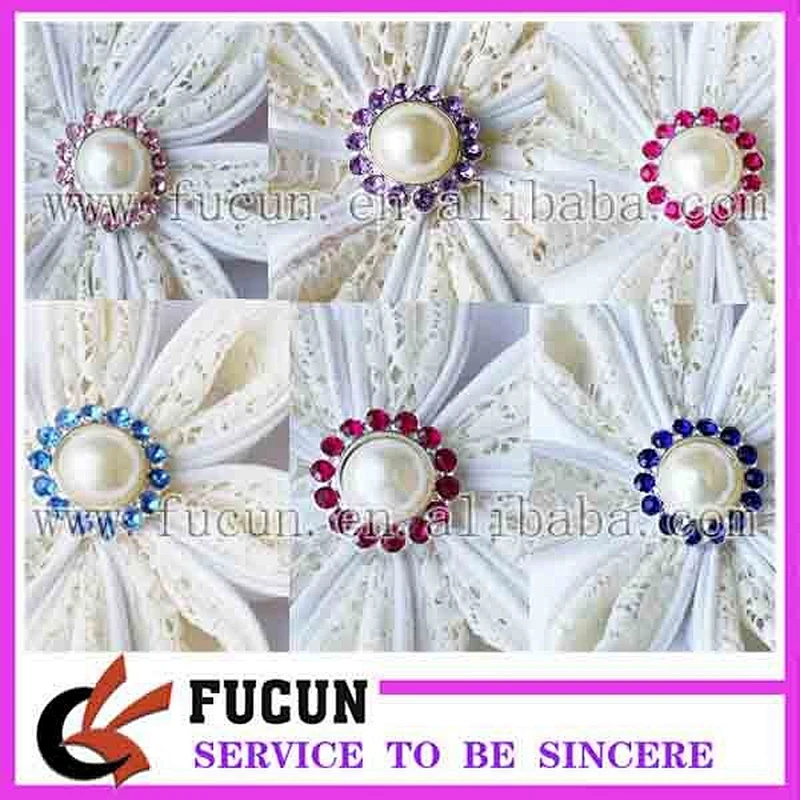 rhinestone pearl heart shape buckles for wedding invitation