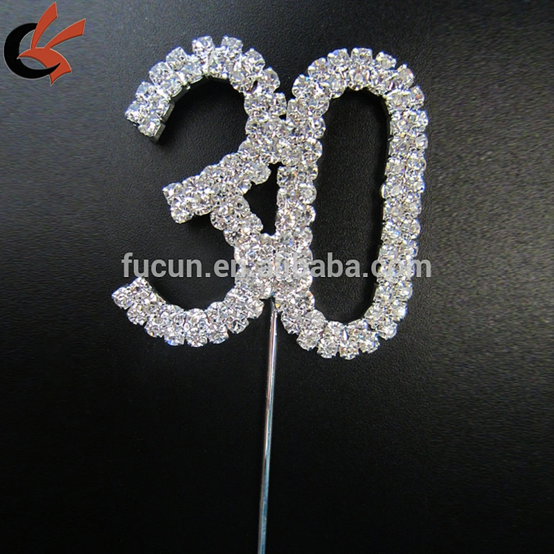Rhinestone Crystal Covered Quinceanera 18th Birthday Number Cake Topper
