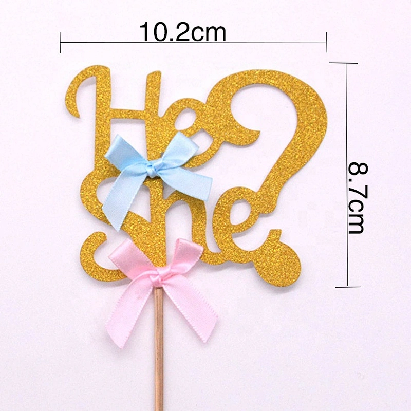 Party Supplies Babe Shower Happy Birthday He or She Cake Pop Sticks Paper Cake Topper
