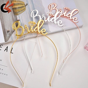Girl Silver Crystal custom Letter Bride Rhinestone headband