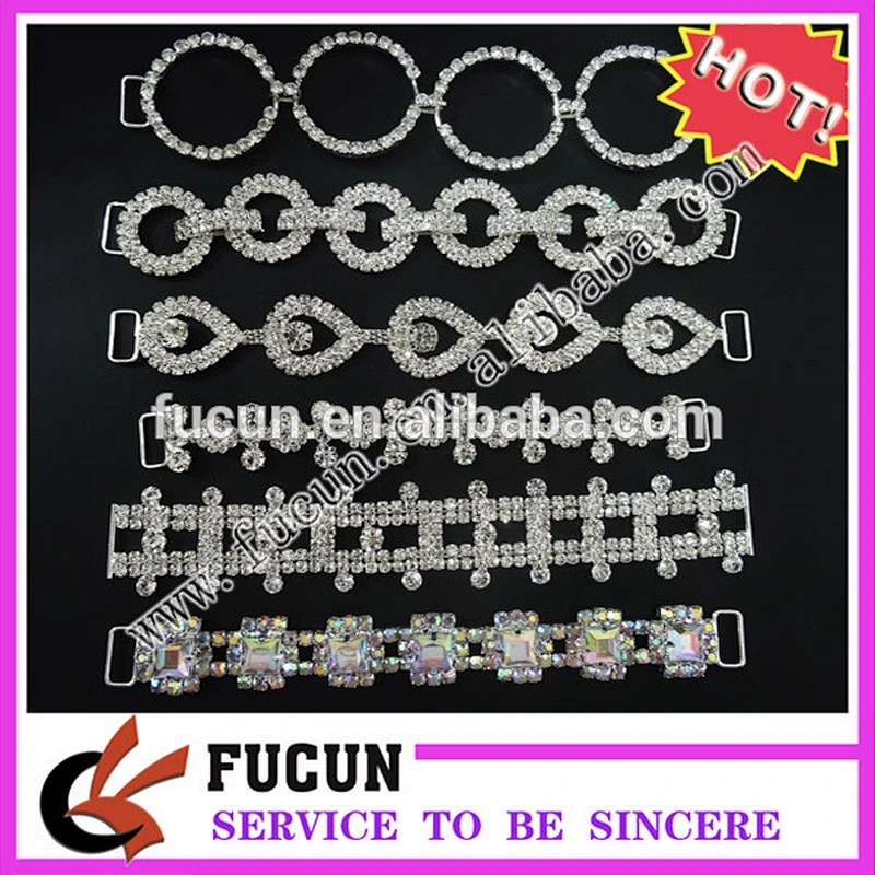 2019 popular new style small rhinestone glass buckle for bikini
