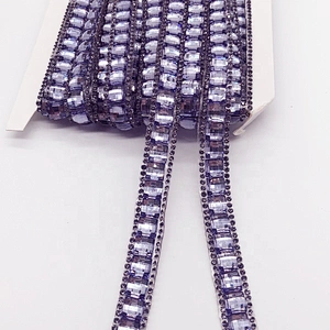 Customized factory price  wholesale hot fix trimming iron on rhinestone banding