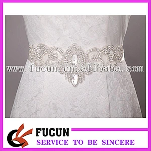 custom rhinestone beads applique patches embroidery for evening dresses/wedding dress