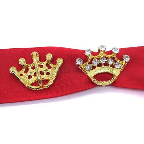 wholesale rhinestone ribbon crown buckles for wedding invitation