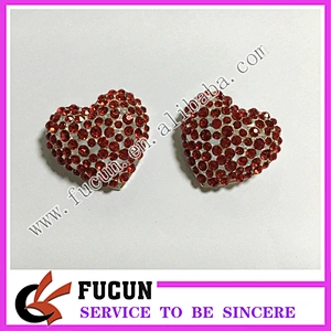 Manufacturer Wholesale Alloy Bulk wedding bridal rhinestone heart shape brooch