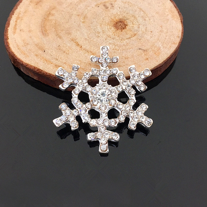 diamante jewelry clear rhinestone snowflake buckle for wedding decoration