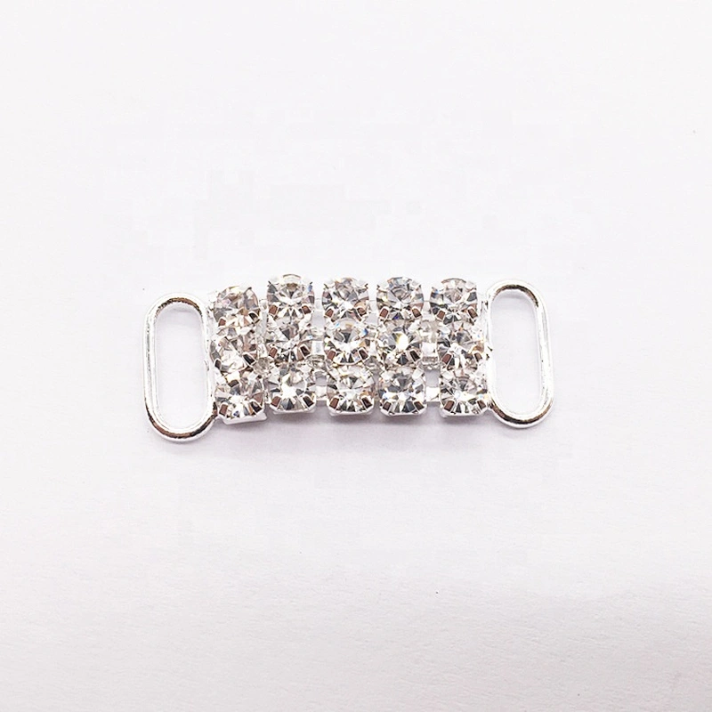 Cheap Bulk Bikini Accessories Factory rhinestone swimwear bra buckle bikini connectors