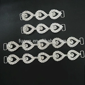 china Custom Long Metal crystal rhinestone bikini connectors
