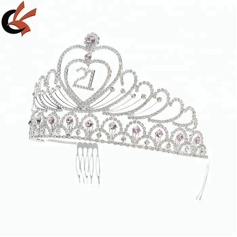 TWENTY-ONE 21 BIRTHDAY PARTY RHINESTONE TIARA CROWN
