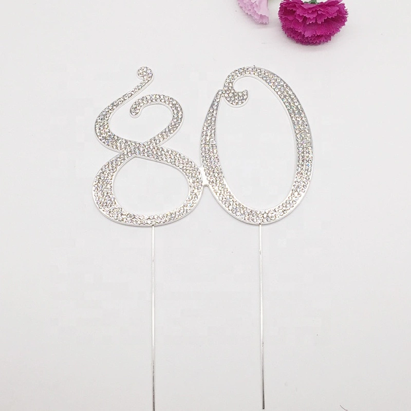 birthday cake photos cake decoration silver metal number 80 birthday cake topper