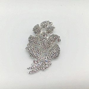Customized Crystal Rhinestones Wedding Celebration Brooch