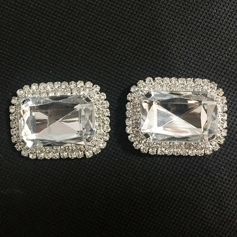jewelry factory fashion cheap rhinestone sandal buckle shoe decorative crystal buckle