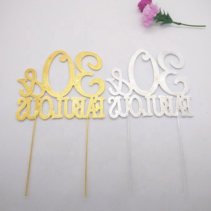 Birthday cake decorative accessories 30 & FABULOUS Crystal Rhinestone Cake Topper