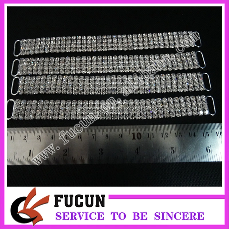 Competition Bikini Trim Czech Rhinestones 4 rows Bikini Connector