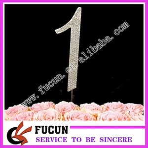 Factory Price Number 9 Rhinestone Cake Topper For wedding birthday party