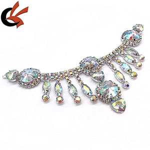 Carnival dress rhinestone connector appliques crystal bikini connector