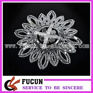 rhinestone large flower brooch pin