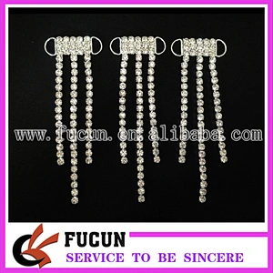 CRYSTAL RHINESTONE BIKINI CONNECTORS /BUCKLES METAL CHAIN FOR NPC BIKINI SUIT