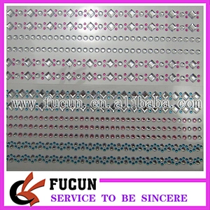 Wholesale fancy rhinestone trimmings decorative rhinestone stickers