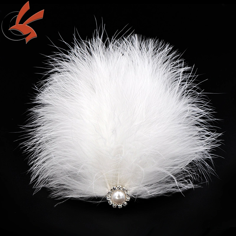 wedding white color curly feather pads