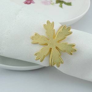 Gold/Silver Snowflake Metal Napkin Rings