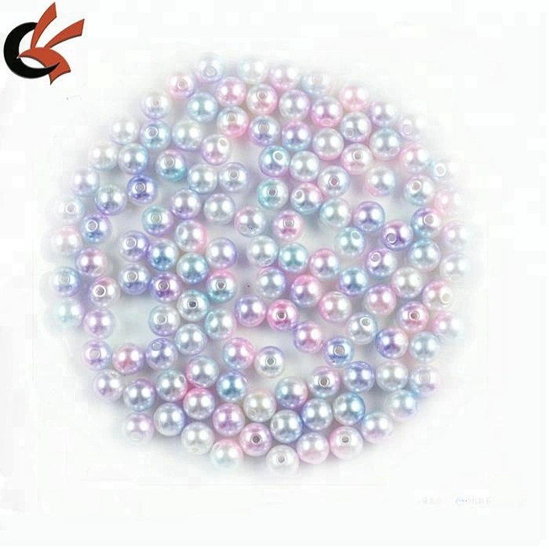 wholesale colorful plastic pearl with hole or without hole