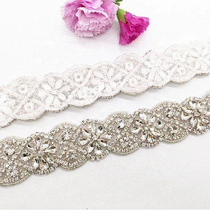 High Quality Luxury Jewelry Vintage Decorative Rhinestone Crystal Bridal Belt Sash For Wedding Dress