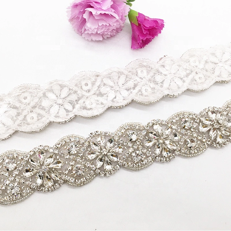 High Quality Luxury Jewelry Vintage Decorative Rhinestone Crystal Bridal Belt Sash For Wedding Dress