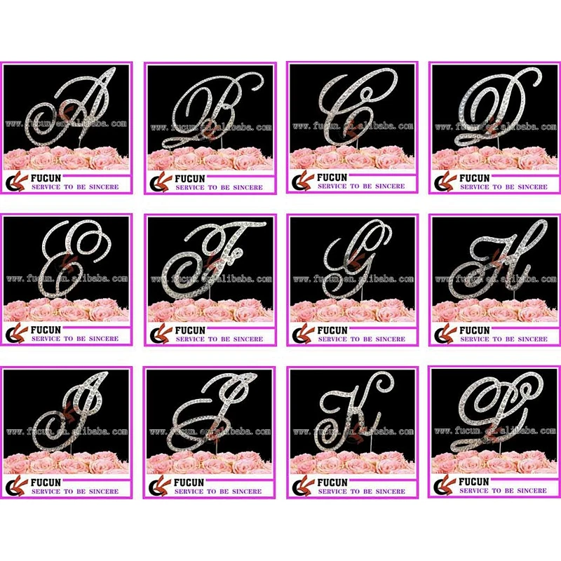 China wholesale diamond cake topper wedding decorations