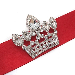 Sparkly rhinestone crown brooch pin for Wedding Bouquet Bridal Sash Embellishment Dress Applique