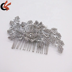 Wholesale Vintage Wedding Rhinestone Decorative Flower Hair Comb