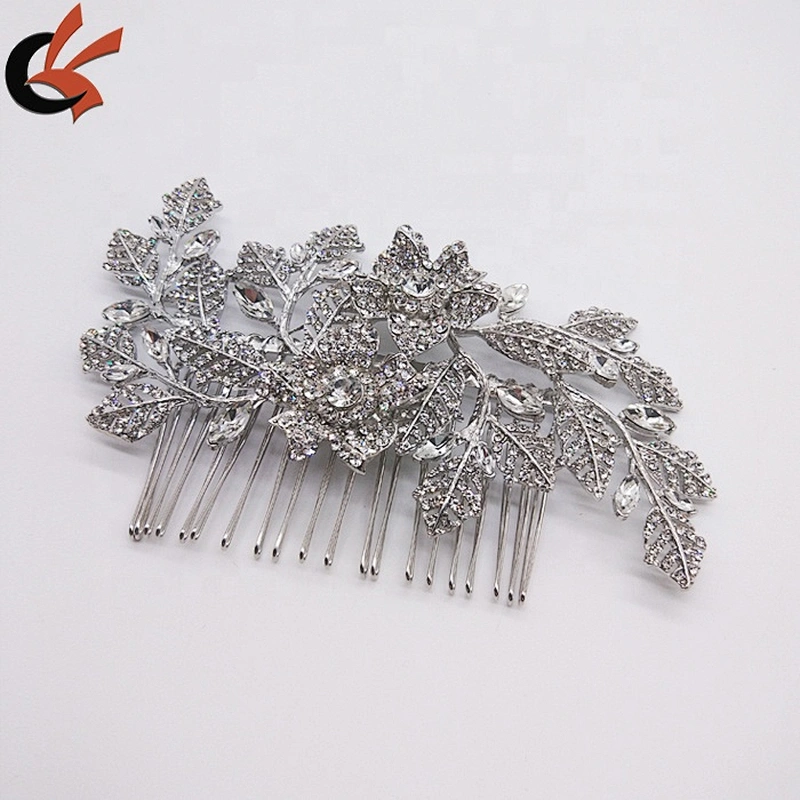 Wholesale Vintage Wedding Rhinestone Decorative Flower Hair Comb