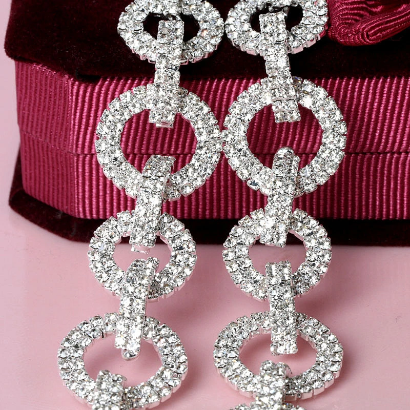 Wholesale strass crystal Rhinestones trimming chain in roll for bridal