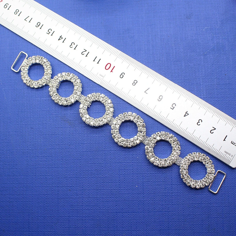 2018 New style crystal diamond silver metal bikini connectors chain