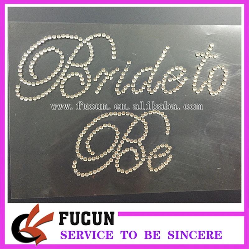 Customized wedding clear rhinestone bridal sticker