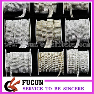 wholesale ss6,ss10 ss12,ss16,ss18 one close sparkling rhinestone cup chain