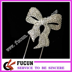 Sparkly Rhinestones Cake Topper Birthday Wedding Anniversary Silver cake topper