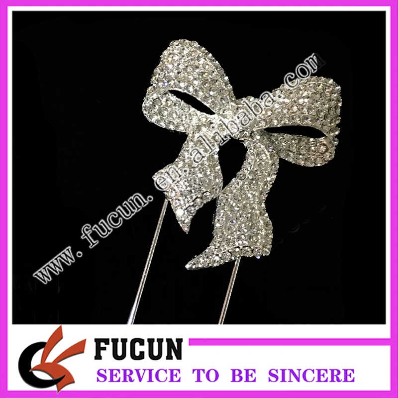 Sparkly Rhinestones Cake Topper Birthday Wedding Anniversary Silver cake topper