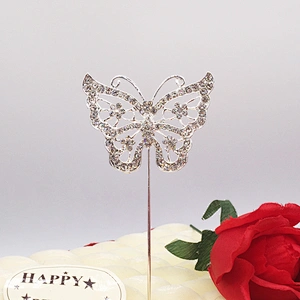 baby party cupcake toppers cake decoration picks rhinestone butterfly cake topper